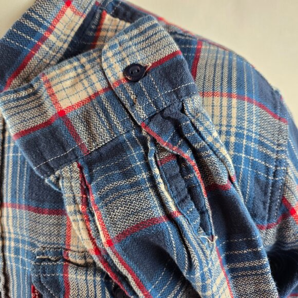 Levi's Shirt Mens 2XL Blue Flannel Button Up Lightweight Plaid Check Outdoors - Picture 6 of 9